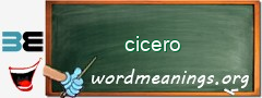 WordMeaning blackboard for cicero